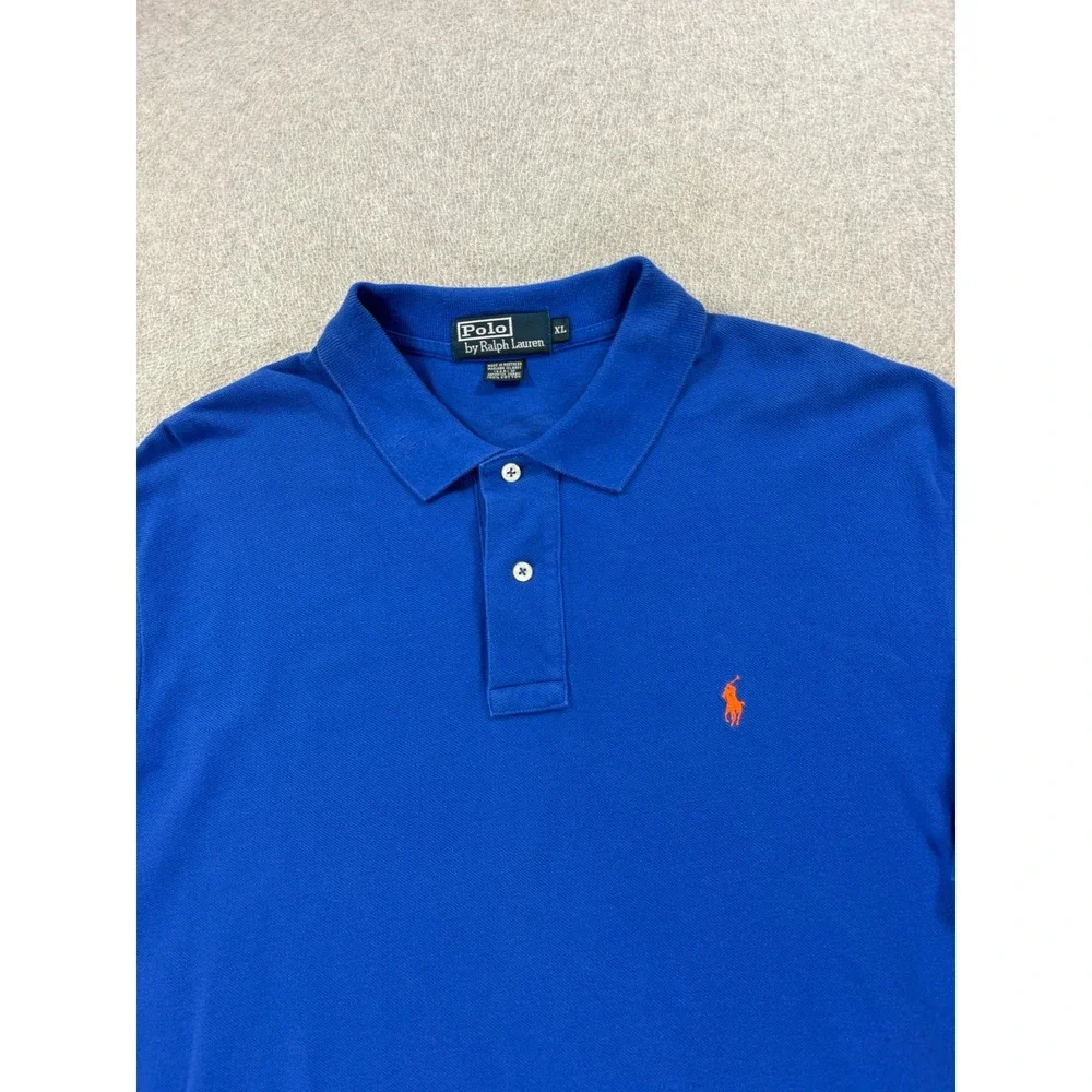 Polo Ralph Lauren Classic Solid Cotton Polo Shirt (Men's XL) Blue